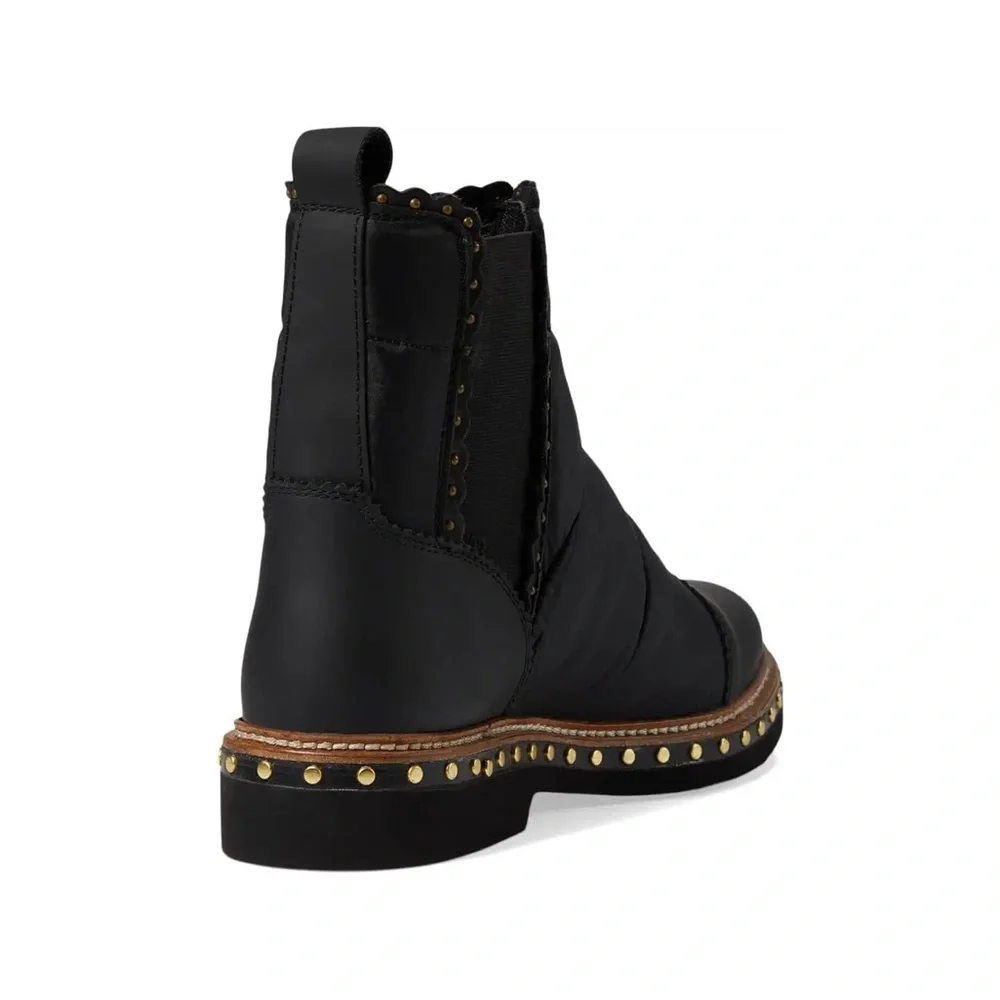 NWOT FREE PEOPLE BLACK ATLAS PUFFER CHELSEA BOOT Sz 38 - Picture 7 of 11
